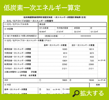 低炭素一次エネルギー算定